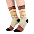 thumbnail image 3 of FAIOROI Christmas Socks for Women Cute Vintage Xmas Print Mid Calf Crew Sock Soft Cozy Festive Holiday Novelty, 3 of 6