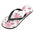 thumbnail image 2 of Unisex Comfort Flip Flops Summer Thong Sandals Non Slip Soles Flip Flop for Beach, Pool, and Daily Wear Pink Roses and Bows M, 2 of 8