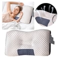 thumbnail image 1 of Cqxid Pillow Case Under $20 Comfort Spine And Neck Pillow Core Ergonomic Supporting Pillow With Soft And Non Design Breathable Sleeping Pillow For Home, 1 of 9