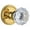 Polished Brass, variant on Grandeur 812762 Georgetown Solid Brass Rose Passage Door Knob Set - Grey