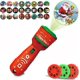 thumbnail image 1 of Christmas Toy Projection Flashlight, Sliding Projector Flashlight Projection Lamp, Bedtime Cognitive Fun Flashlight (Red), 1 of 5
