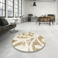 thumbnail image 4 of Ahgly Company Machine Washable Indoor Rectangle Abstract Champagne Beige Area Rugs, 5' x 7', 4 of 7