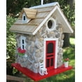 thumbnail image 2 of 9.5" Red and Brown Haven Cottage Outdoor Garden Birdhouse, 2 of 2