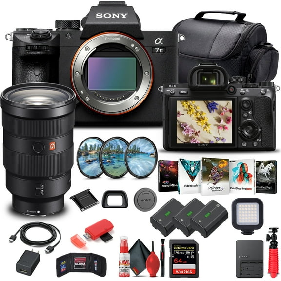 Sony Alpha a7 III Mirrorless Camera W/ Sony FE 24-70mm Lens - Advanced Bundle(International Model)