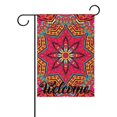 POPCreation Abstract Tribal Ethnic Pattern Ornament Polyester Garden Flag Outdoor Flag Home Party Garden Decor 28x40 inches