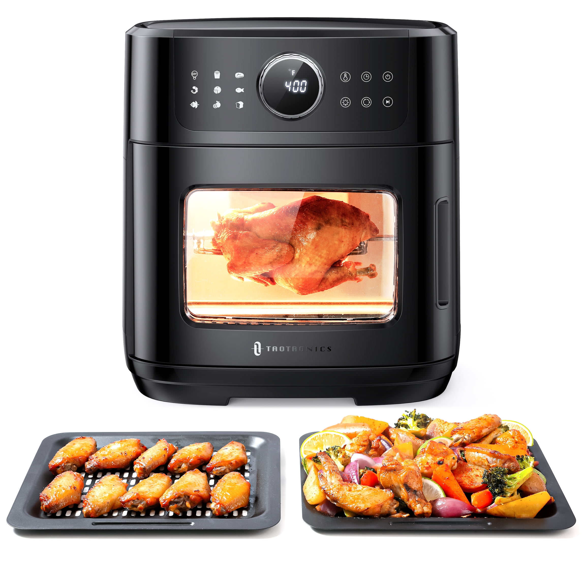 TaoTronics Air Fryer, 9 in 1 Air Fryer Oven with Dehydrate, Toast, Bake