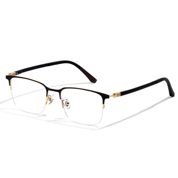 Gafas bloqueadoras de luz azul ZanyLen para hombre, color negro/dorado