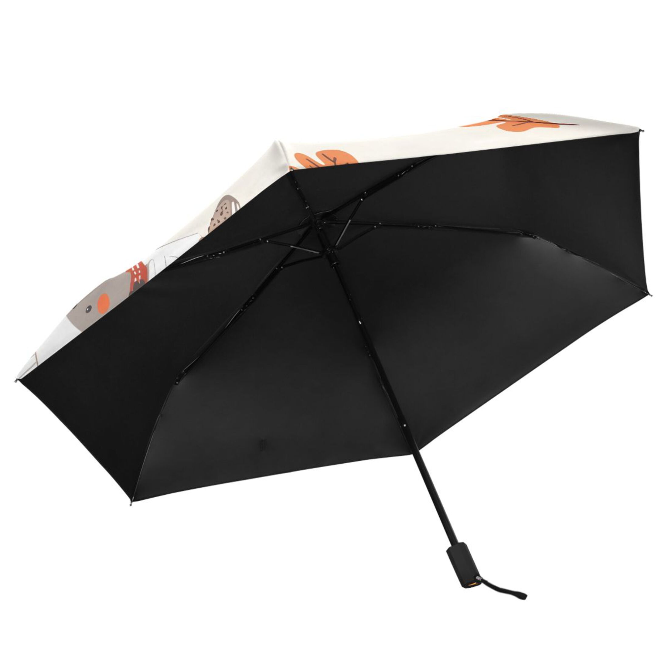 ALAZA Cute Chef Hedgehogs UPF 50+ Compact Folding Umbrella for Rain Travel Umbrella Packable