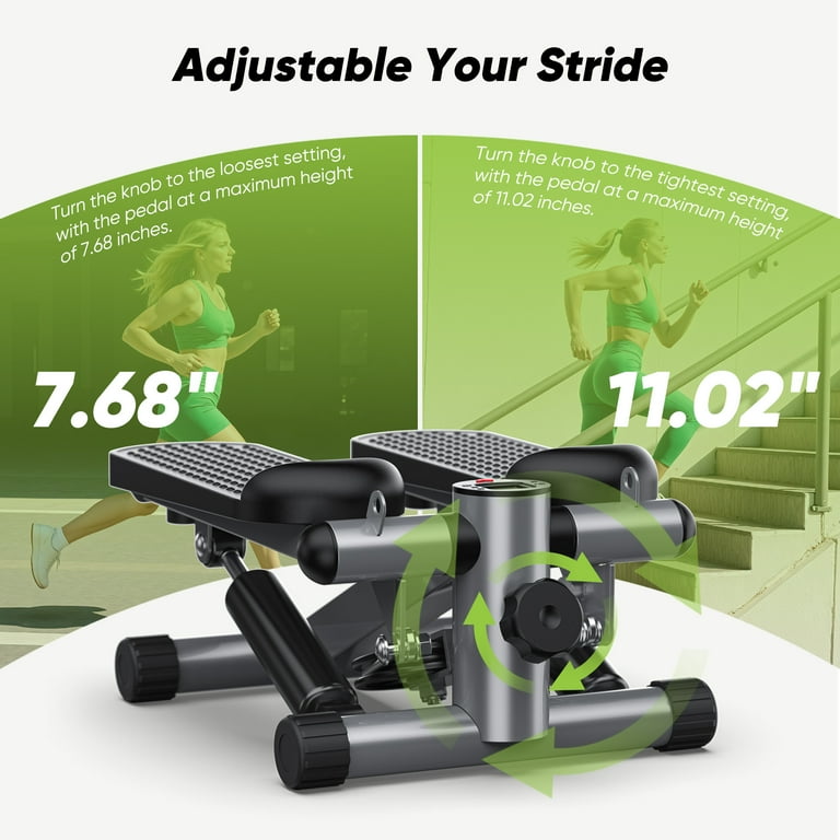 edx Steppers for Exercise, Mini Home Fitness Step with Resistance