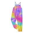 thumbnail image 5 of FAIWAD Girls Solid Color Bodysuit Daily Cute Sleeveless Loose Spaghetti Strap Casual Outdoor Sports Jumpsuits, 5 of 6