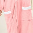 thumbnail image 3 of Cethrio Girls Sleepwear Robes, Flannel Soft Long Sleeve Comfy Girls' Bathrobes Pink Size 3-15T, 3 of 4
