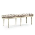thumbnail image 4 of zentique zen03 309 a michel tufted bench, crushed champagne velvet - 62 x 20 x 16 in., 4 of 5