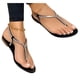 thumbnail image 4 of Chanclas de verano para mujer, zapatos informales con punta abierta, sandalias romanas con diamantes de imitación planos Wmkox8yii  nm11803, 4 of 4