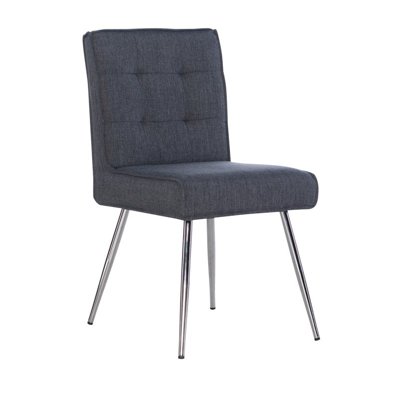 Linon Astra Metal Accent Chairs Set Of Two In Dark Gray Walmart Canada