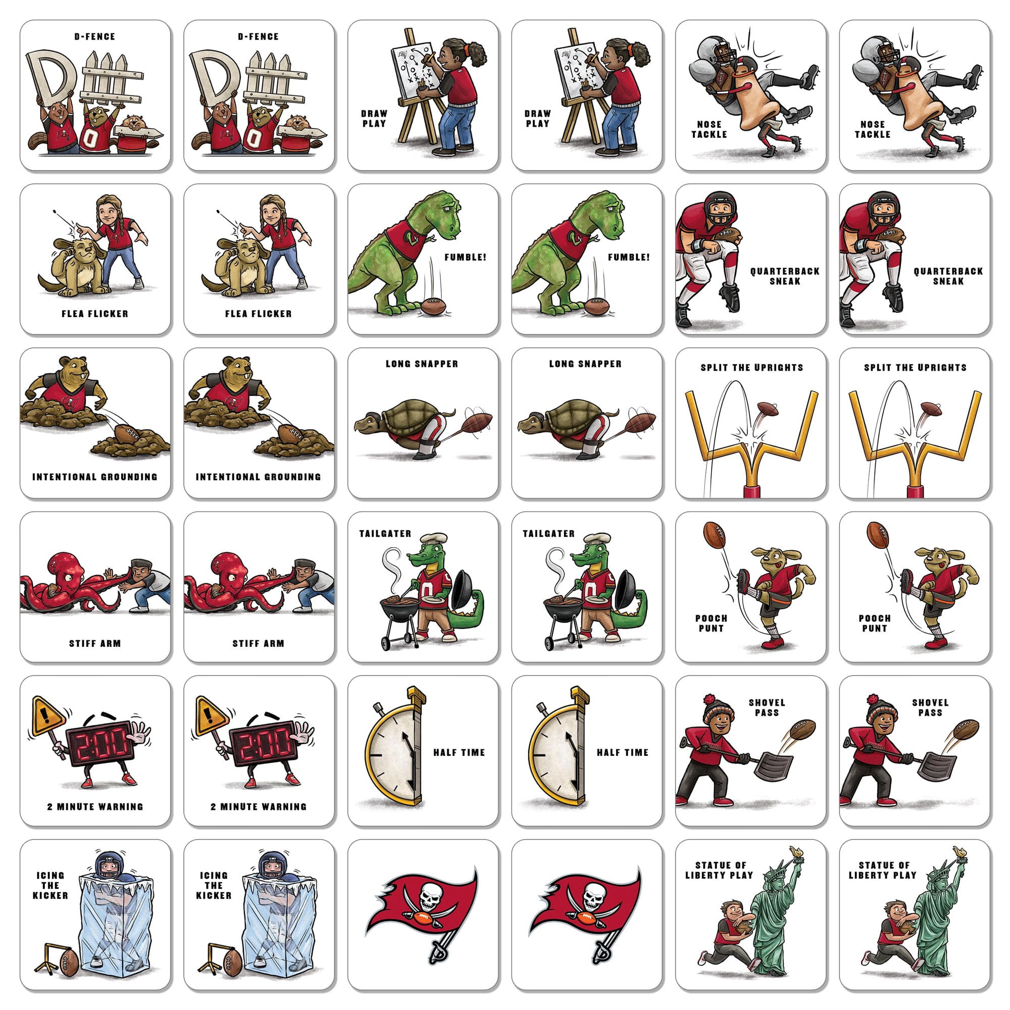 YouTheFan NFL Tampa Bay Buccaneers Memory Match Game