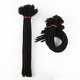 thumbnail image 4 of Dreadlock Extension Human Hair 14inch 0.8cm Width Permanent Huamn Hair Loc Extension Can Be Dyed Bleached Curled Handmade Loc Extension for Women/Men/Kids (40 Strands Natual Black), 4 of 10