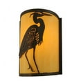 thumbnail image 2 of Meyda 146242 8 in. Heron Wall Sconce, T-Bronze & Earth Marble Acrylic - Lodge Animals Acrylic, 2 of 3