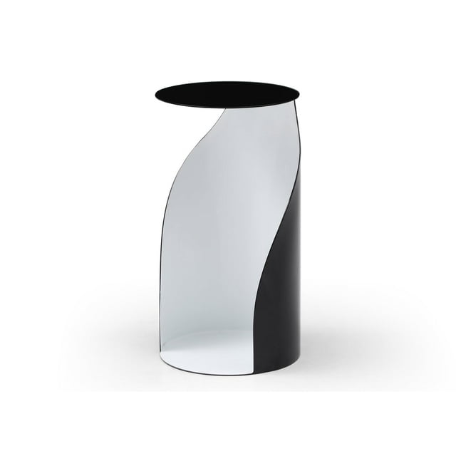 Mesa Auxiliar Lateral Grande Willie de Whiteline Modern Living en Negro/Blanco