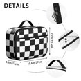 thumbnail image 6 of Black and White Checkered Pattern Insulated Lunch Bag Teens,Bento School Lunch Bag for Teens for Work,Picnic or Travel 10.6x7.7x4.3 Inches,12 Can Capacity, 6 of 6