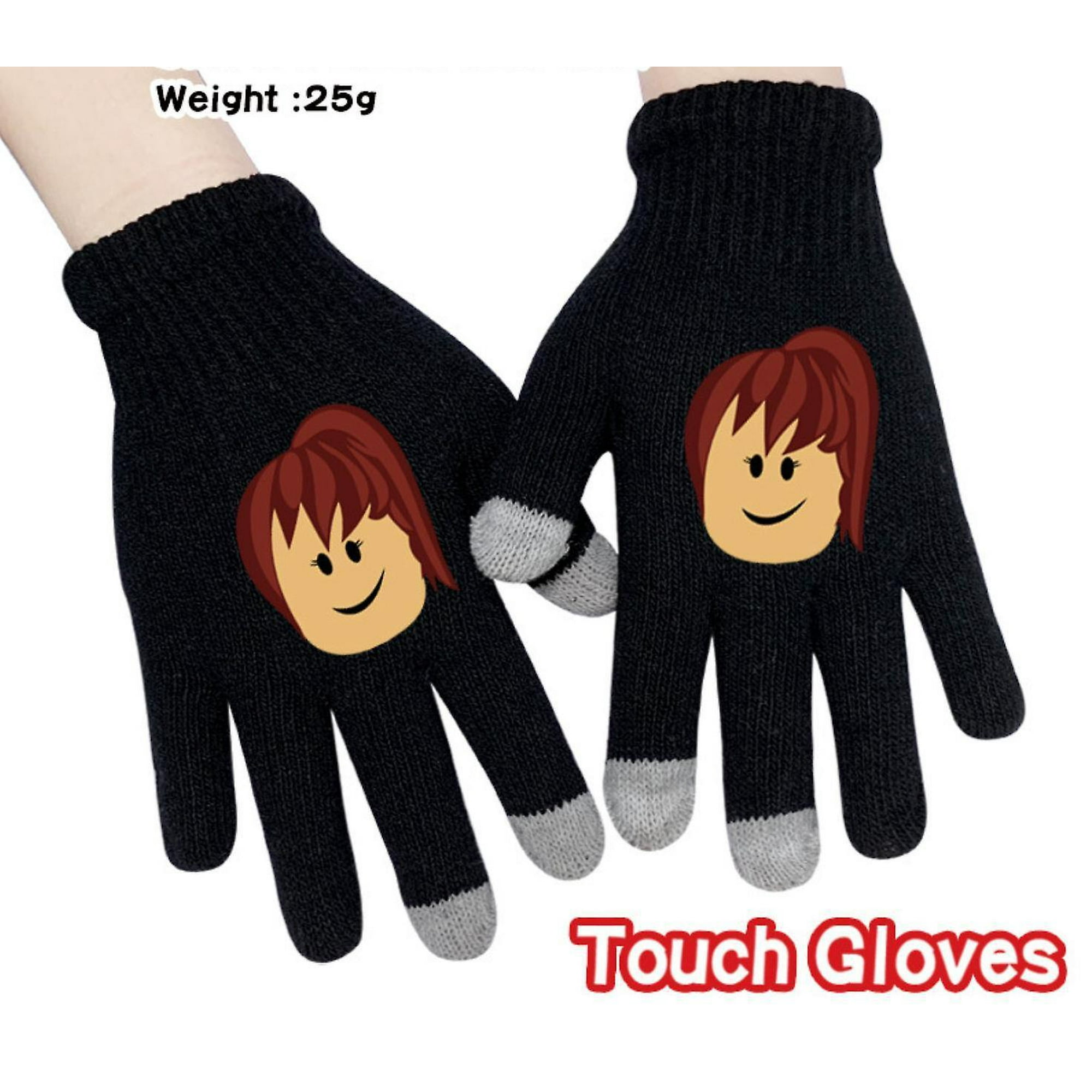 黒 palace loves me knitted gloves black Knitted Leather Glove