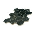 thumbnail image 2 of Splendor 8.9 in. x 12.8 in. Polished Black Porcelain Mosaic Hexagon Wall and Floor Tile (7.09 sq. ft./case) (9-pack), 2 of 5