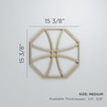 thumbnail image 3 of Ekena Millwork 15 3/8"W x 15 3/8"H x 1/4"T Medium Haswell Decorative Fretwork Wood Wall Panels, Birch, 3 of 18