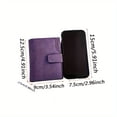 thumbnail image 3 of PENGX Vintage Solid Color Bifold Wallet for Women  Compact Coin Purse with Credit Card Slots, 3 of 7