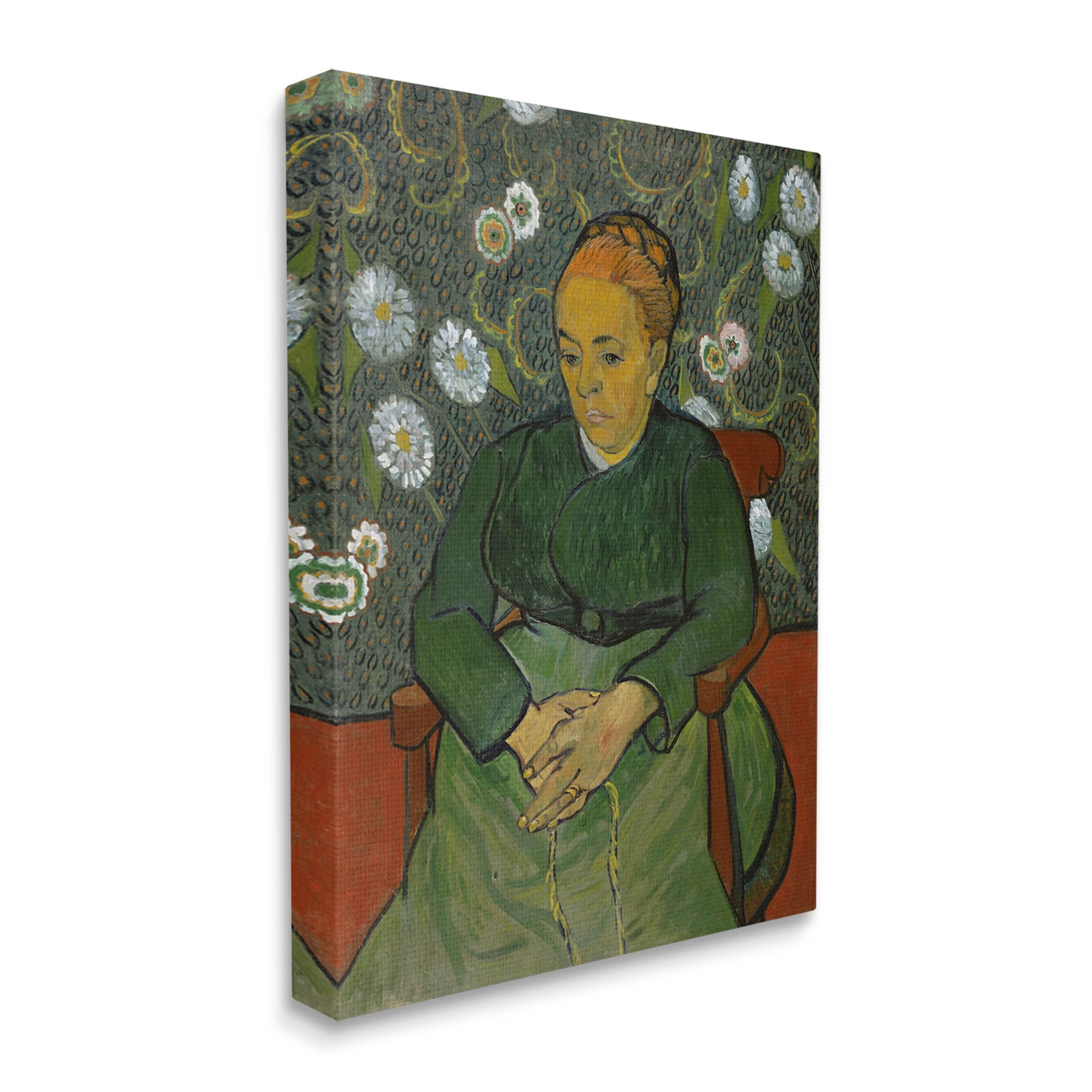 La Berceuse Portrait Madame Roulin Van Gogh Botanical & Floral Painting Gallery Wrapped Canvas Print Wall Art