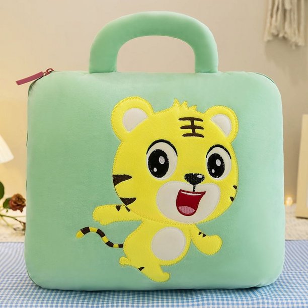 Bonita almohada de dibujos animados para la oficina, para el almuerzo, plegable, para el aire acondicionado, edredón, almohada, edredón de doble uso, cojín para el automóvil dos en uno