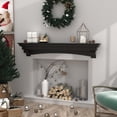 thumbnail image 1 of Saint Birch Black 60" Fireplace Mantel with Corbels and Arch, 1 of 8