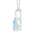 thumbnail image 2 of Angara Natural 1.25 ct Aquamarine Pendant Necklace for Women in 14K White Gold (Size-9x7mm) - March Birthstone Jewelry | Pear Aquamarine Pendant, 2 of 8