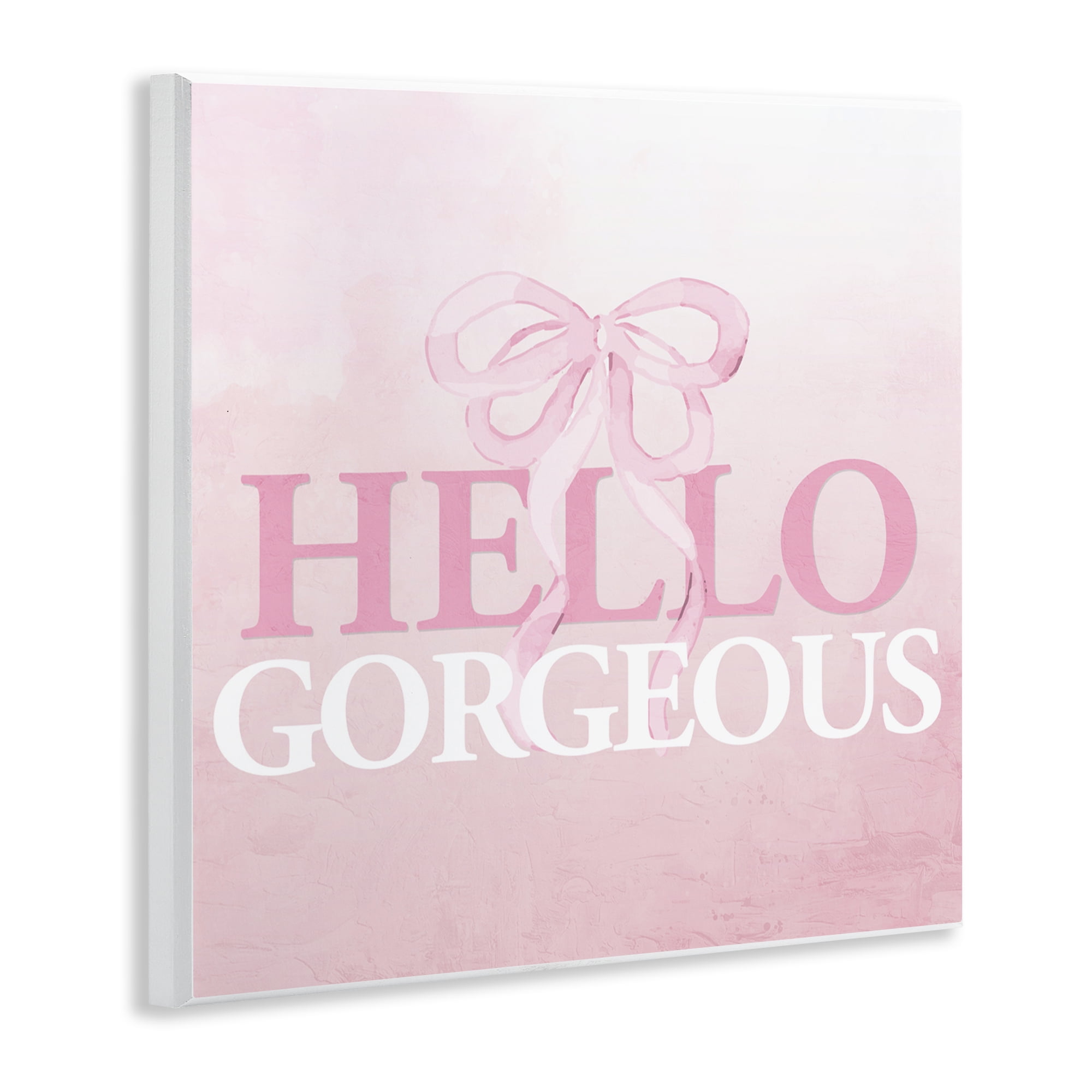 Feminine Hello Gorgeous Wall Plaque Art, design by Kim Allen