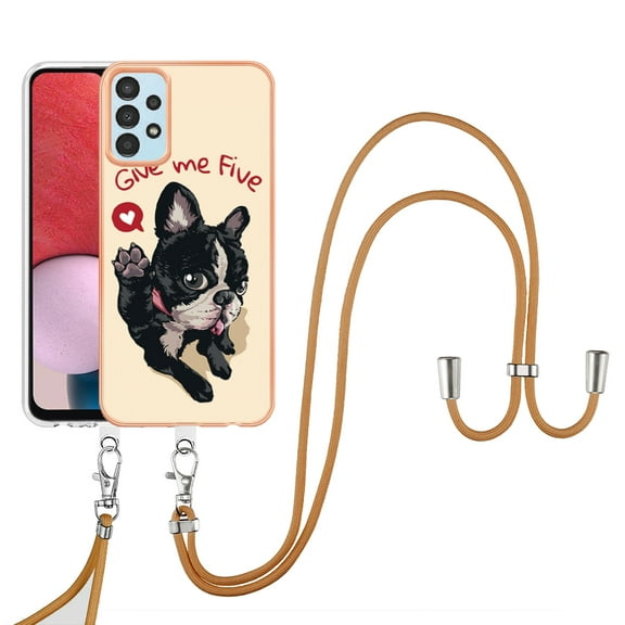 TECH CIRCLE For Galaxy A23 4G Case,Stylish Pattern Soft Slim Thin Silicone TPU Girls Boys Women Men Case Shockproof Protective Phone Case with Strap for Samsung Galaxy A23 6.6" 2022,Dog