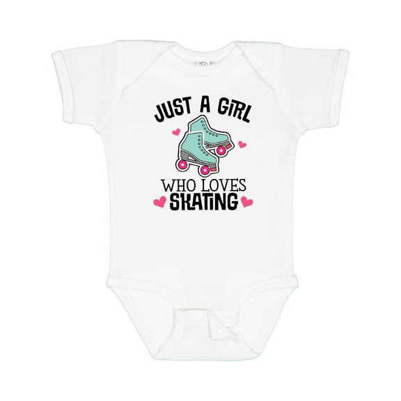 Inktastic Just a Girl Who Loves Skating Girls Baby Bodysuit