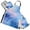 Azure Blue Marble, variant on Cartoon Cat Moon Heart 5 Pcs Kitchen Set Heat Resistant Oven Mitts and Non-Slip Pot Holders with Adjustable Cooking Apron