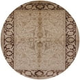 thumbnail image 1 of Ahgly Company Machine Washable Indoor Round Industrial Modern Sienna Brown Area Rugs, 4' Round, 1 of 7
