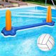 thumbnail image 5 of Muyoka Juego de flotador inflable para piscina, red de voleibol y aros de baloncesto, bolas incluidas, juego de natación flotante, juguete para niños y adultos, juego de deportes inflables acuáticos, Muyoka Hogar, 5 of 7