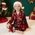 thumbnail image 3 of Family Christmas Pajamas Matching Sets Silk Casual Matching Set for Family, 3 of 7