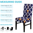 thumbnail image 4 of Dining Chair Cover Set Stretch Spandex Short Dining Chair Slipcovers Removable Washable Decorative Chair Protector Seat Covers for Dining Room Home Wedding Banquet Party Decor (Blue+White, 2 Pack), 4 of 8