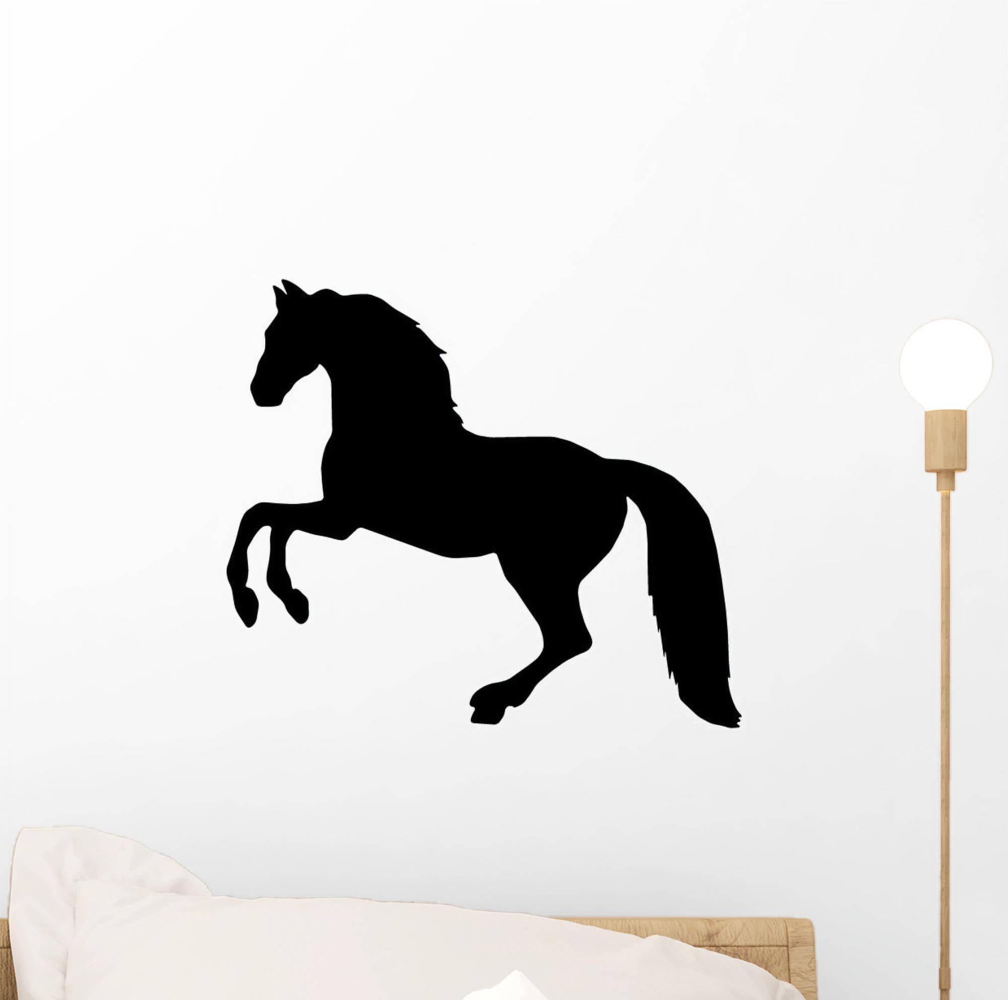 Horse Silhouette Wall Decal Sticker, Wallmonkeys Peel & Stick Vinyl