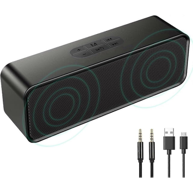Wireless Bluetooth 5.0 3D Stereo Sound Built-In Mic Hands-free Call Support Bluetooth/U-Disk/AUX Audio/TF Card IPX5 Waterproof Speaker