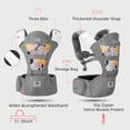 thumbnail image 2 of Portabebés Bellababy, multifunción, asiento de cadera (posición ergonómica M) para bebés de 3 a 36 meses, 6 en 1 formas de llevar, todas las estaciones, tamaño ajustable, perfecto para ir de compras y, 2 of 5