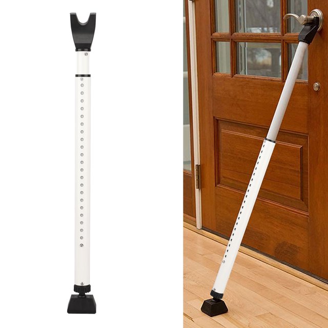 Sliding Door Security Bar, Extendable 400 Pounds Load Bearing Adjustable Door Security Bar Prevent Intruders Safe Universal with Non Slip Base for Home