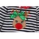 thumbnail image 4 of Conjunto de trajes de Navidad para niños pequeños, niñas, ciervos, tops a rayas y pantalones de lunares Ormromra CJWUS-1073, 4 of 7