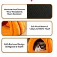 thumbnail image 6 of Pumpkin Shape Pet Cave Bed Soft Enclosed Warm Sleeping House for Cats Small Dogs, Removable Cushion Indoor Pet Shelter with Cozy Padding, 6 of 6