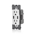 thumbnail image 3 of Leviton RUAA1-WW Renu USB Charger/Tamper-Resistant Duplex Outlet, 15A-125VAC, White, 15-Amp, 3 of 4