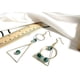 thumbnail image 4 of Pendientes de ágata verde hielo asimétricos geométricos vintage Pendientes largos de piedra natural asimétricos oso de fresa Electrónica, 4 of 5