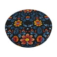thumbnail image 1 of Disketp Mexican Flower Funda Redonda para Taburete, Funda de Cojín para Silla de Bar Suave y Elástica-13 inch, 1 of 7