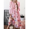 thumbnail image 2 of Vestido midi de manga larga estampado Cuello redondo Gran swing Cintura alta Ropa de mujer AweSitey AP000135-14B, 2 of 7
