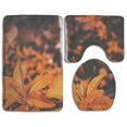 thumbnail image 1 of ABPHQTO Mariposa hojas muertas Juego de alfombras de baño de 3 piezas Alfombra de baño Alfombra de contorno y tapa de inodoro ABPHQTO Cont-CHAPPLE-35601, 1 of 2